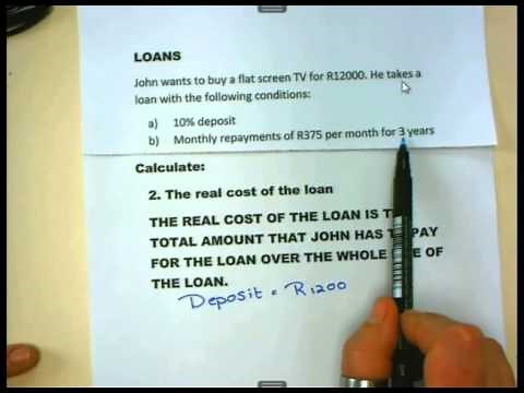 Maths Lit Basics - Gr12 - Loans