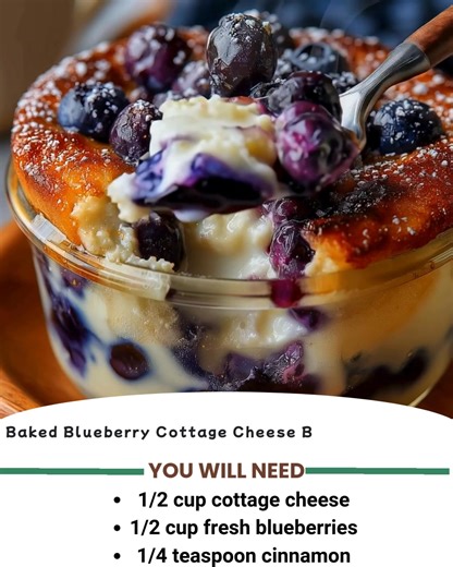 🫐🍽️ Baked Blueberry Cottage Cheese Breakfast 🍰 Creamy, protein-packed, and naturally sweet—this baked delight is perfect for a wholesome morning bite! | Cooking with Sabrina