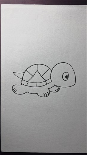 how to draw an turtle step by step