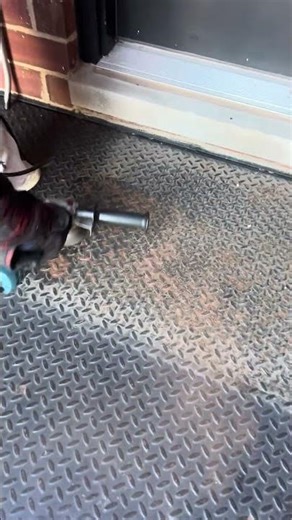 Metal Staircase Cleaning rust with an electric grinder to remove corrosion. #rust #electricalgrinder