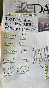 English Vocabulary || Daily Dawn Newspaper | Learn English With Naseem | CSPs Rising English Academy Jamshoro