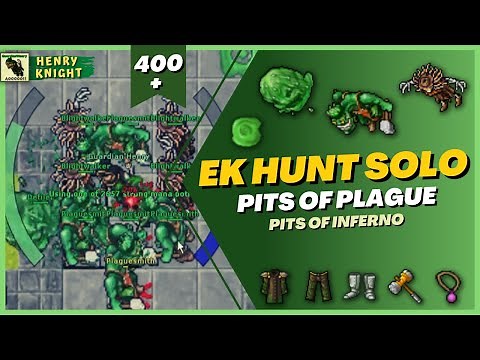 TIBIA: EK HUNT SOLO #15 DEFILERS / PLAGUESMITH / BLIGHTWALKER (PITS OF PLAGUE - VERMINOR) - POI