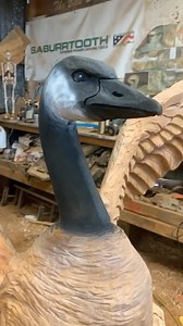 2.5K views · 585 reactions | The Canadian Goose !! Chainsaw carving the meanest bird in canada. | Ryan Cook Carvin | Facebook