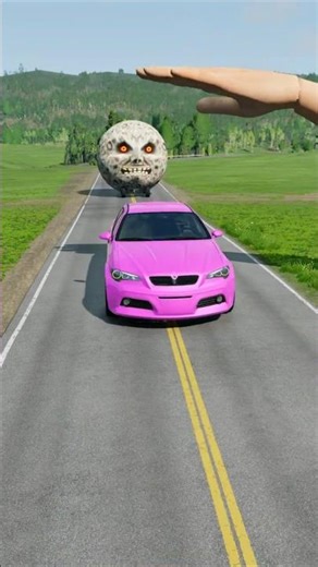 Big & Small Cars vs Giant Hand Slap - BeamNG.drive