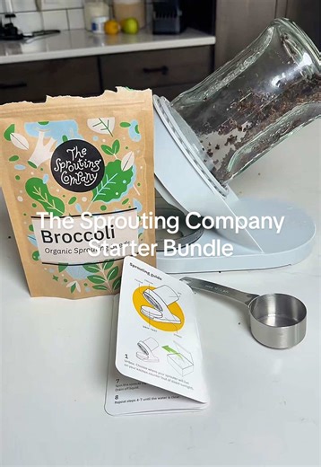 I have become a sprouting machine over the past week because of this starter bundle from the Sprouting Company. Once you try it, you’ll be hooked. You have access to nutrient dense sprouts every day of the week right on your kitchen counter. #Sprouting #Microgreens #NutrientDense #TikTokShopCreatorPicks