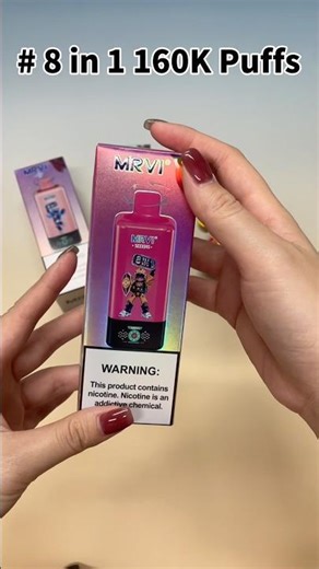 8 in 1 160K puffs #puff #puffpuff #unboxing #asmr #asmrunboxing