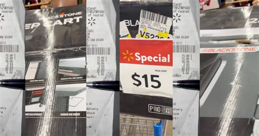 A Walmart Shopper Got A Sweet $15 Deal On A $297 Blackstone Grill Prep Cart