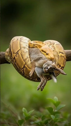 “Giant Python Wraps Its Prey in Seconds!”