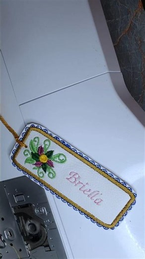 embroidery bookmark with brother innov-is nv870 #embroider #germany #shorts #bookmaker #sewing