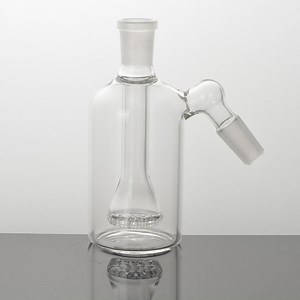 [Hot Item] High Borosilicate Glass Smoking Water Pipe Accessories 14mm 45 Degree Honeycomb Ash Catcher