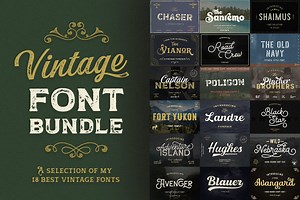 Vintage Font Bundle, a Font by Larin Type Co.