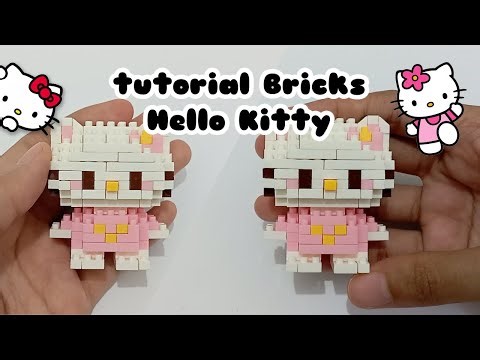 tutorial Bricks Hello Kitty 🐱🩷 | 017 | building blocks | mini lego