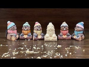 비버 목각인형 조각하기 Carve a little beaver