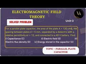 Solved Problem-2 | A parallel plate capacitor | Vijaya Academy | #emft #sppu