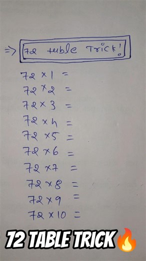 "72 Multiplication Trick Schools Won't Teach You#MathTricks #MathHack #MultiplicationTrick#MathSutra