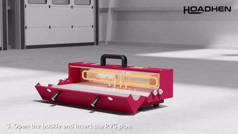 1/2" to 2" Electric PVC Conduit Heater with Temperature Detector, PVC Conduit Bender Heater for 24" Sections of Pipe, 1200W Pipe Bender, 120V, PBH20-2