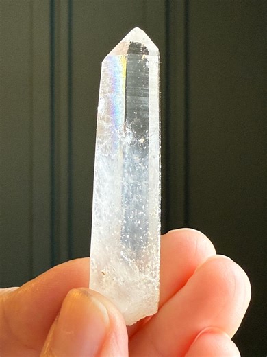Colombian Blue Smoke   Golden Healer Lemurian Quartz Point, Rare Healing Crystal - Etsy