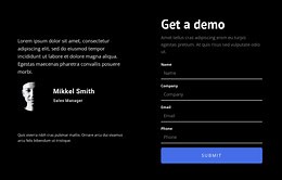 Information and contact form - CSS Template by Nicepage