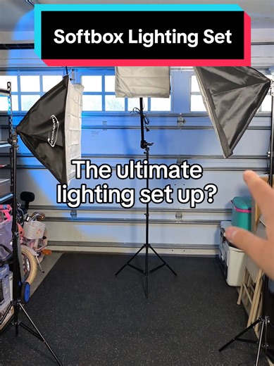 3 point softbox lighting set! These are awesome! #videolighting #videolightingsetup #photographylight #videolights