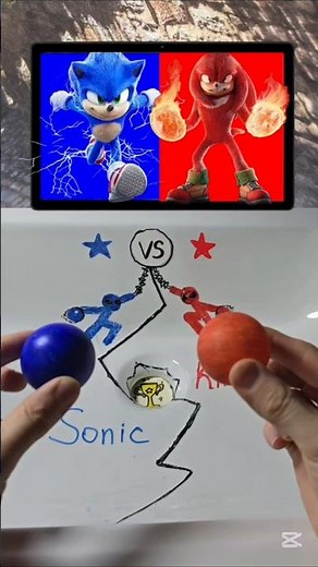 Sonic vs Knuckles - The Ultimate Speed & Power Battle! 🔵🔴 #knuckles #sonic #vs