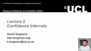 MSc Statistics, Lecture 5: Confidence Intervals