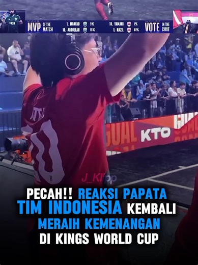 Reaksi Papata kawal Tim Indonesia kembali raih kemenangan atas Arab Saudi di Kings Worldcup Brazil 2026 🔥🔥 . #attahalilintar #indonesia #kingsworldcup #brazil @attahalilintar