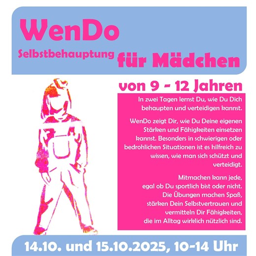 Präventionsrat Wennigsen (Deister) | WenDO - Selbstbehauptungskurs für Mädchen In zwei Tagen lernst Du, wie Du Dich behaupten und verteidigen kannst. WenDo zeigt Dir, wie Du... | Instagram