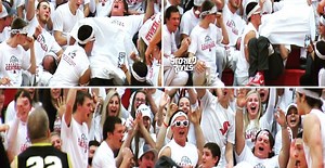 The greatest free throw distraction ever is this student PRETENDING TO BIRTH A HUMAN CHILD