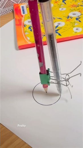 Perfect way to draw a circle without Compass #shortvideo #stationery #art #hacks #viral #fruity