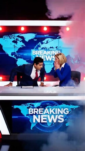 Live TV Chaos: Equipment Explodes On-Air!#LiveBroadcast #BreakingNews #OnAirIncident #StudioExplosio