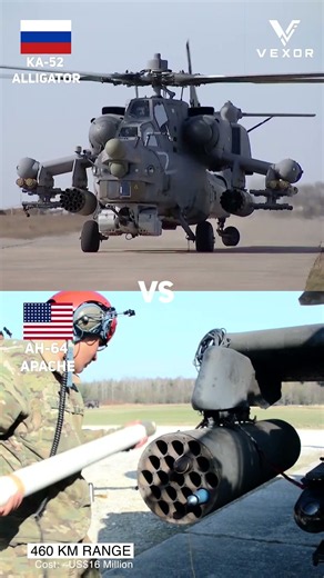 🇺🇸 AH-64 Apache vs 🇷🇺 Ka-52 Alligator | Cost & Range Compared