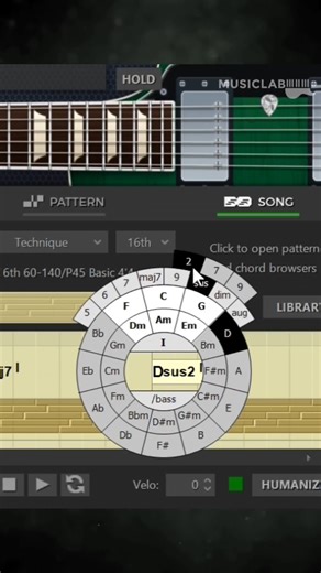 How to make beautiful chord progressions using MusicLabs virtual guitar. 🎵Em C G D🎵 | Music Marketing Inc.