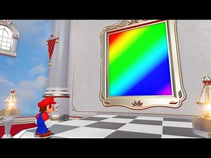 What happens when Mario enters the Rainbow Painting in Super Mario Odyssey?