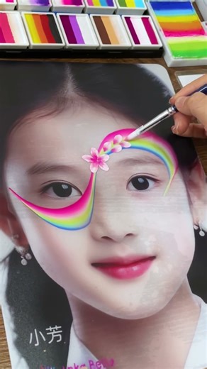 🌸 Beautiful face painting tutorial #art #painting #face painting #face art