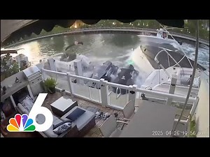 Wild video shows boat flip over in North Miami Beach; passengers thrown into water