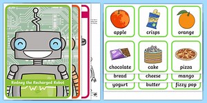 Robot Food Groups Sorting Activity Pack