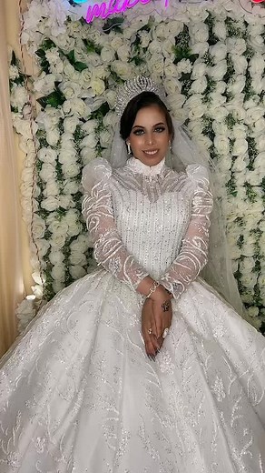 Stunning Bride in Elaborate Wedding Gown