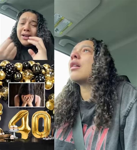 Woman breaks down and starts crying in her car because she turned 40 and feels she has nothing to show for it.