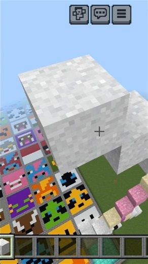 Sheep face send art in minecraft #shortvideo