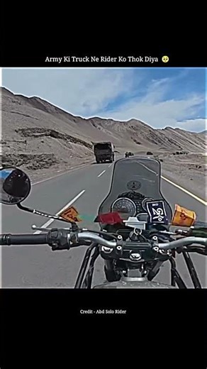 Army Ke Truck Ne Thok Diya 🥶🥺#motovlog #viral #ytshorts #crash #army #ktm #pkriders