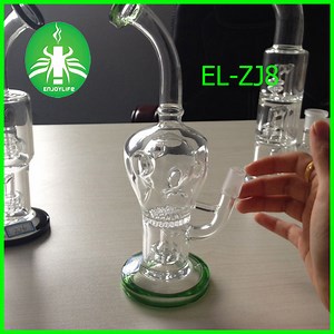 [Hot Item] Honeycomb Percolator Skull Glass Ash Catcher Glass Pipe