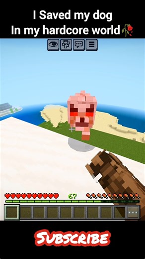 I saved my dog in my hardcore world🥀 #minecraft #gaming #memes #minecraftshorts #shorts #funny