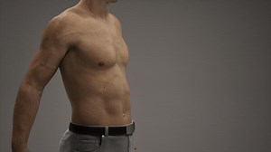 Muscular Torso Display at Fitness Expo