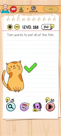 Brain Test Level 288 Solution & Walkthrough | Tricky Puzzles (Android & iOS Shorts)