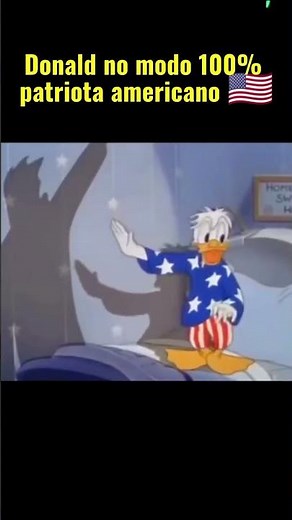 Pato Donald e a sátira patriótica americana em desenho clássico 🇺🇸 #estadosunidos #youtubeshorts