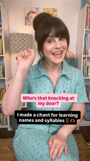 La La Librarian | Alyssa Jewell, MLIS on Instagram: "Knock knock - who’s there? 🫶 I made this up in case you need a new name chant for the new school year or a new welcome chant for circle time or storytime. Let me know how it goes! 👇"