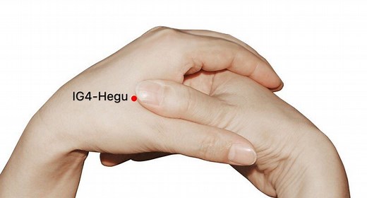 IG 4 (Hegu) punto acupuntura del meridiano del intestino grueso