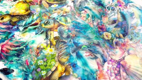 Yoksas 60Pcs Holographic Ocean Life Jellyfish Turtles Stickers - Sea Marine Animal Whales Dolphins Seahorses Stickers for Junk Journal,Scrapbooking Supplies,Planner