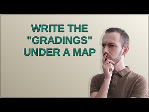 Tex: Write the "gradings" under a map