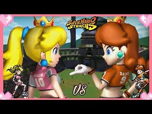 Super Mario Strikers (Peach VS Daisy) - Peach Gameplay